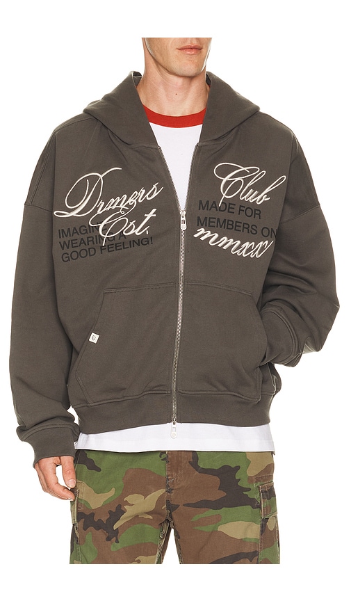 DRMERS CLUB Cursive Zip Up Hoodie
