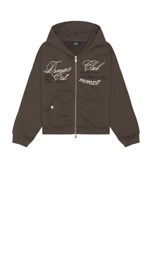 DRMERS CLUB Cursive Zip Up Hoodie | Thumbnail 4
