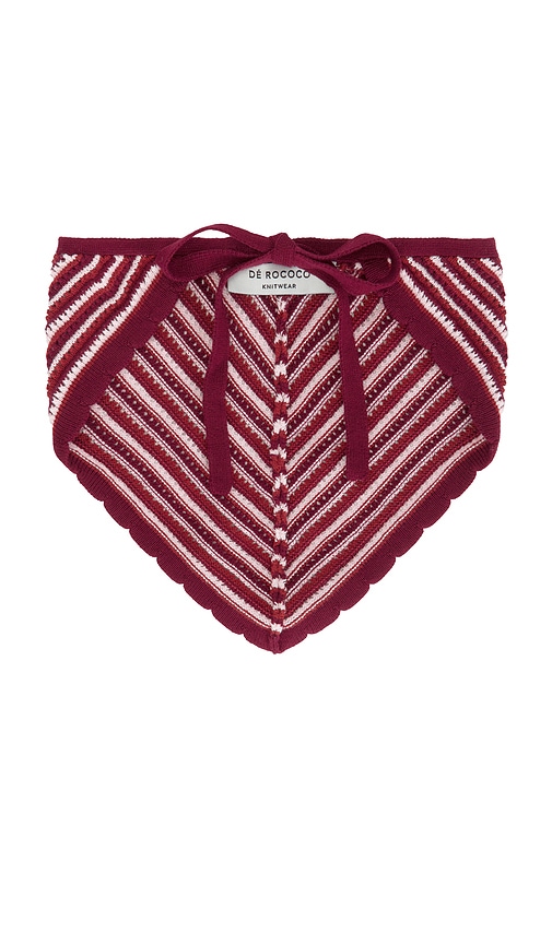  De Rococo Bandana In Burgundy. 