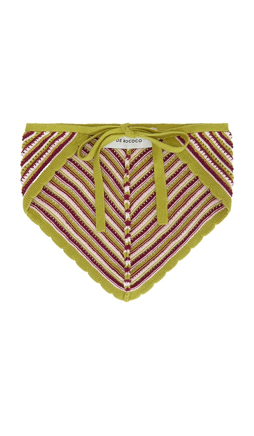  De Rococo Bandana In Burgundy,green. 