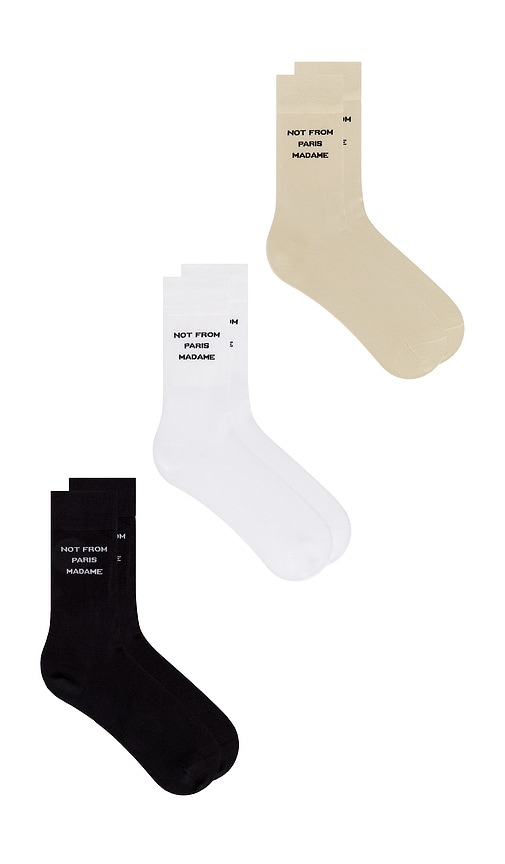 Drã´le De Monsieur Le Pack De Chaussettes Slogan Socks In Multi