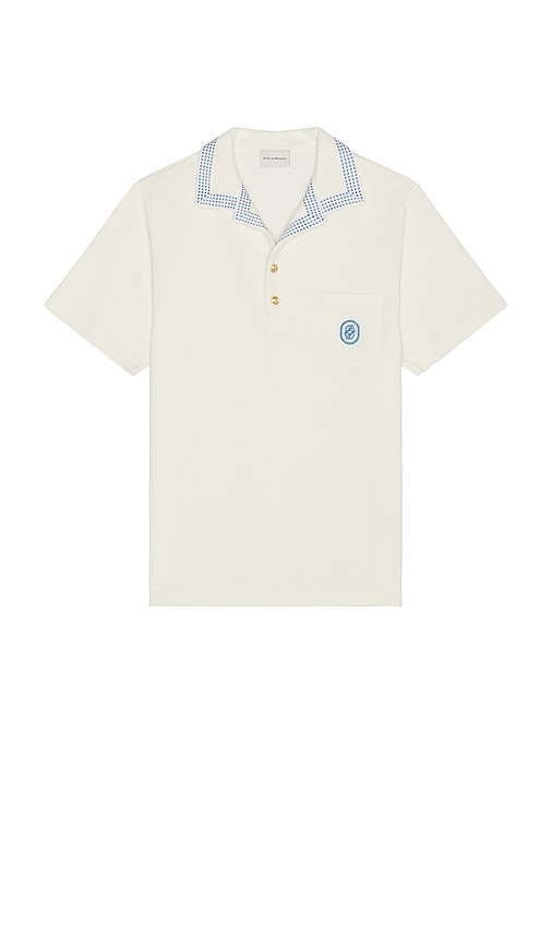 Damier Polo in Cream. - size L (also in M, S, XL/1X) - DrÃ´le De Monsieur - Modalova