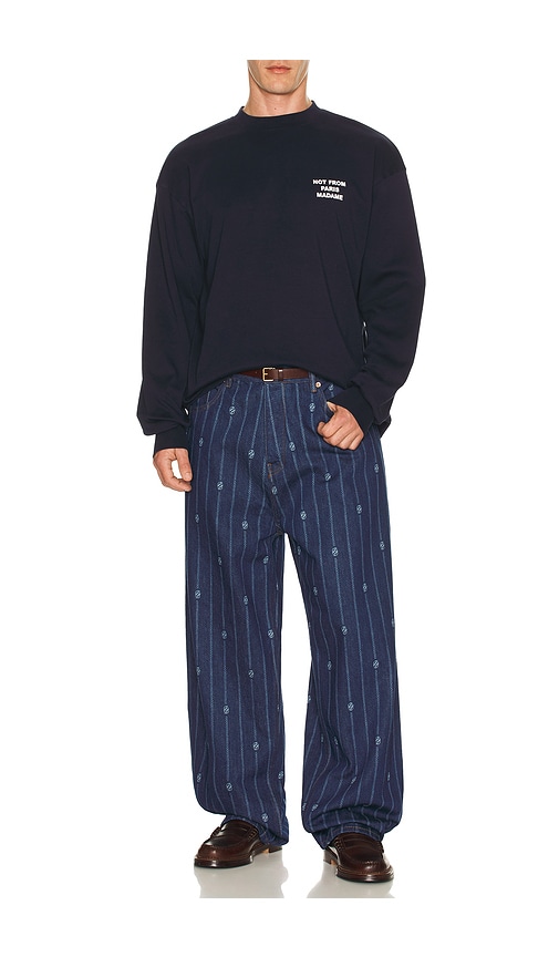 Drle De Monsieur Dr?le De Monsieur Le T-shirt Slogan ml In Blue