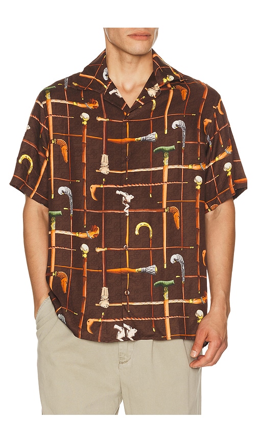 DrÃ’le De Monsieur Chemise Cannes in Brown. Size S. Also in M, L, XL/1X, XXL/2X.