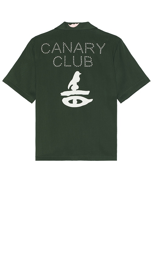Dinner Service NY Canary Club Bowling Top in Dark Green