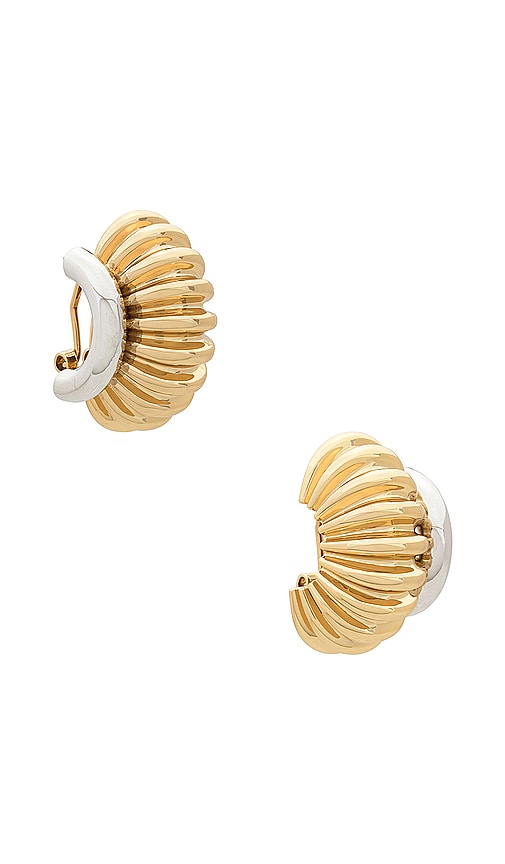 Demarson Lexi Earrings In 12k Shiny Gold & Silver