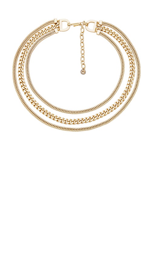 Shop Demarson Camilla Layered Necklace In Metallic Gold