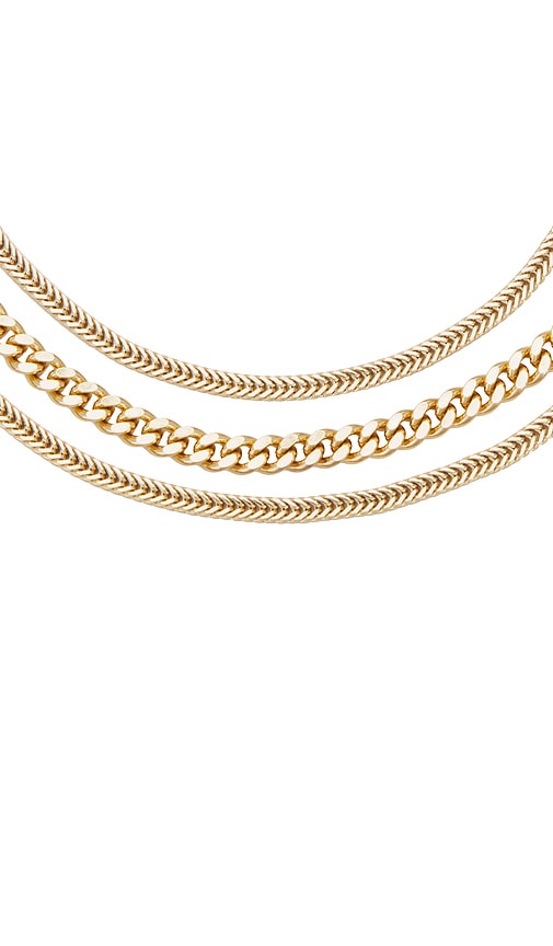 Shop Demarson Camilla Layered Necklace In Metallic Gold