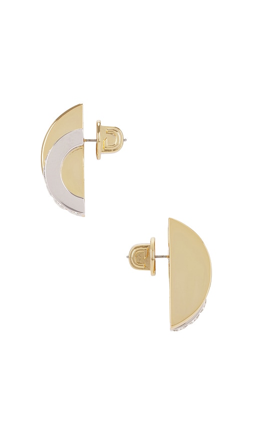 Shop Demarson Mercer Earrings In Metallic Gold