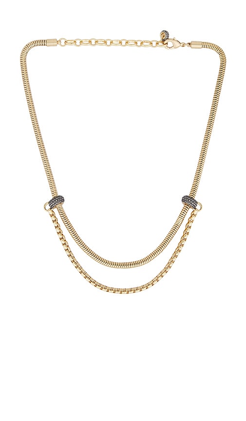 Venice Necklace in Metallic Silver.