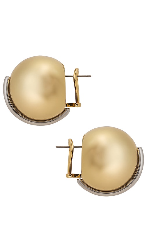  Demarson Jane Oversized Stud Earrings In Metallic Gold. 