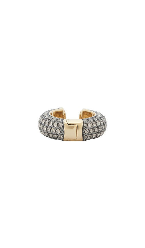  Demarson Lili Pave Ear-cuff 2.0 In Metallic Gold. 