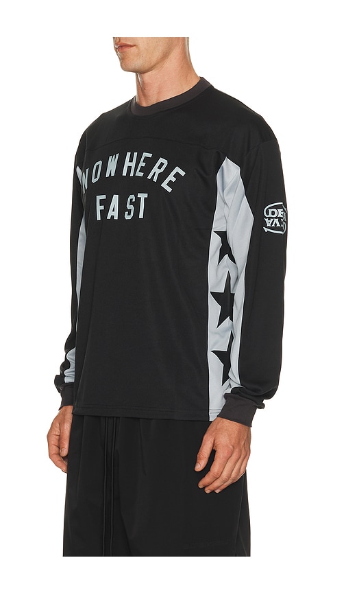  Deva States Static Long Sleeve Mesh Jersey En Color Negro Talla L  (también En M, S, Xl/1x, Xxl/2x). 