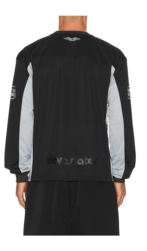 Deva States Static Long Sleeve Mesh Jersey En Color Negro Talla L  (también En M, S, Xl/1x, Xxl/2x). 