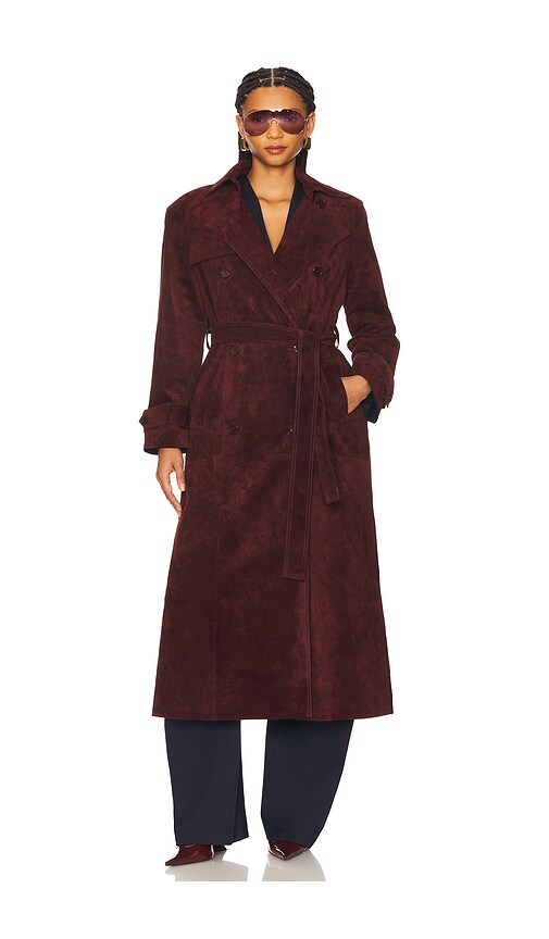 Ducie Corrin Coat in Burgundy