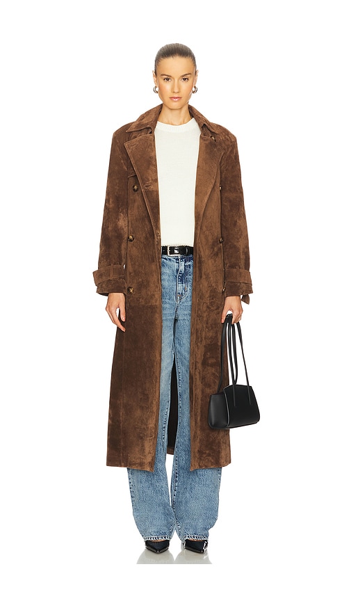 Ducie Corrin Suede Coat In Coco