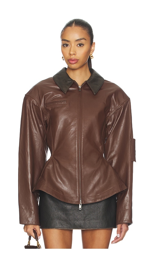 Ducie Bernadette Jacket in Cherry Brown & Distressed Brown