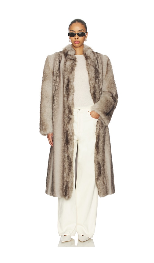 Ducie Betty Coat in Concrete Striped