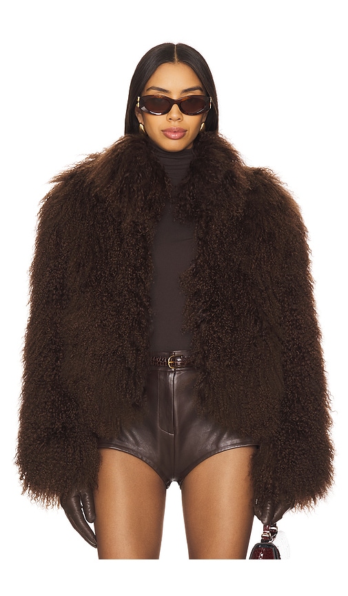 【Loulouseoul】24fw Brown Carrie Fur Jacket Brown Long Faux Fur Coat | REVOLVE