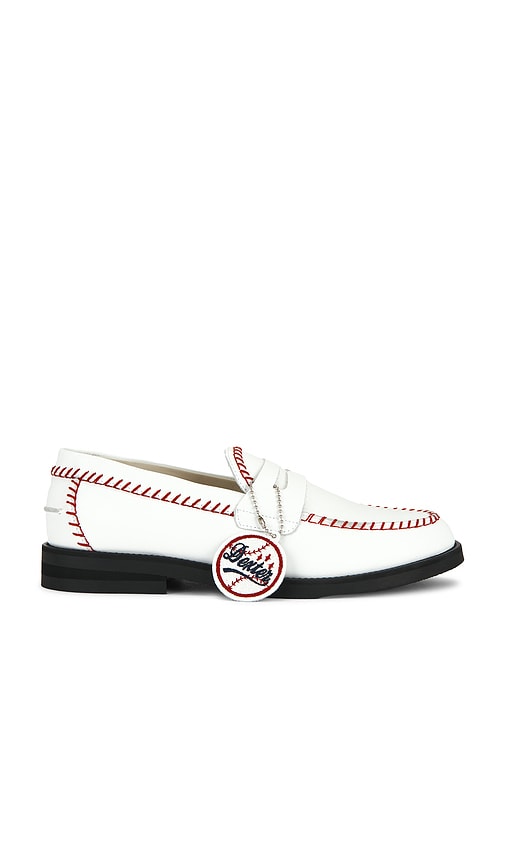Duke + Dexter Wilde Dexter Baseball Penny Loafer In White