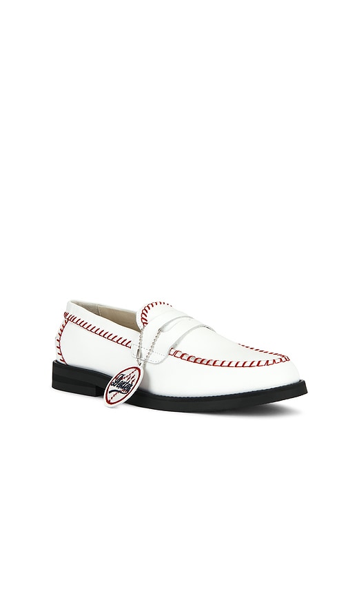 Duke + Dexter Wilde Dexter Baseball Penny Loafer In White