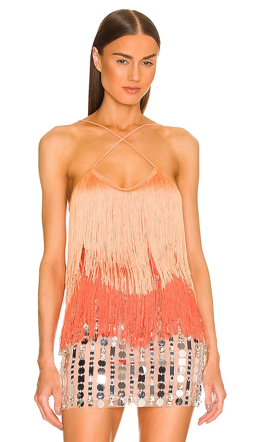 orange fringe top