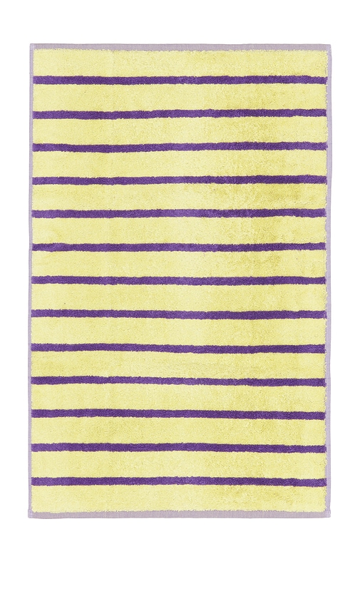  Dusen Dusen Handtuch Mit Vogelstreifen Bird Stripe Hand Towel In Yellow,purple. 