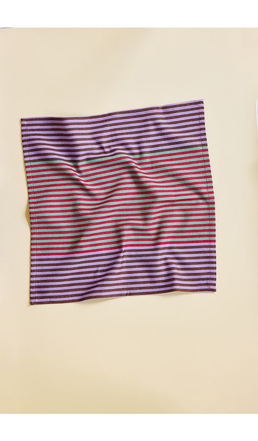  Dusen Dusen Set Of 4 Dual Stripe Napkins In Multi. 