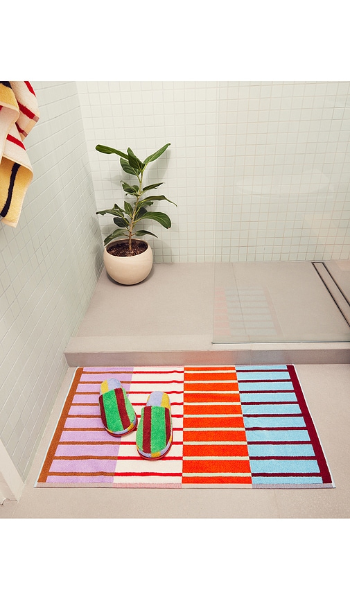 Shop Dusen Dusen Bathmat In Copper Stripe