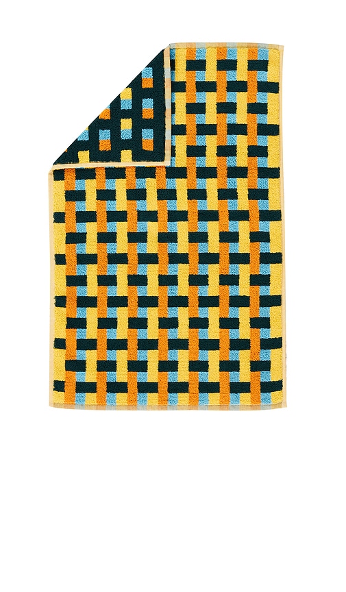 Dusen Dusen Yellow Weave Hand Towel in Yellow