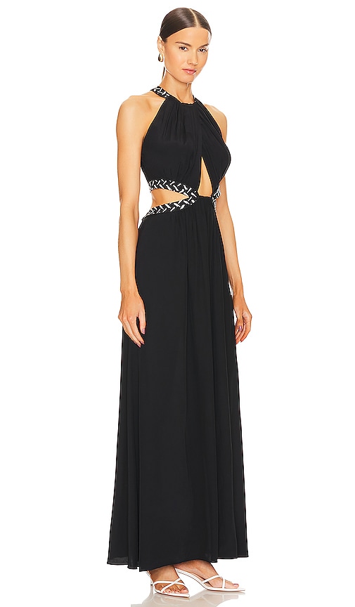 Shop Diane Von Furstenberg Elizabeth Dress In Black & Tigris