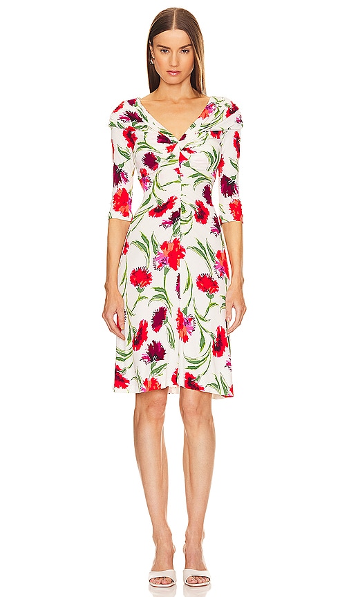 Shop Diane Von Furstenberg Jim Dress In Dianthus Red