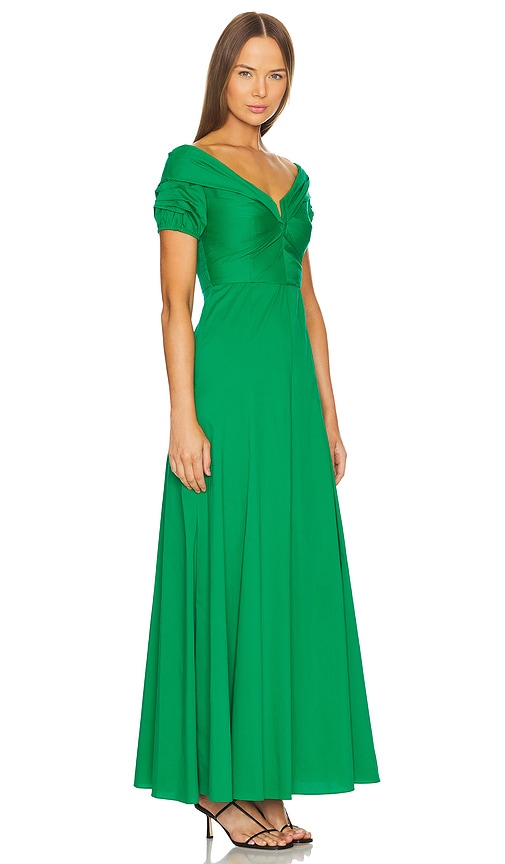 Shop Diane Von Furstenberg Laurie Dress In Signature Green