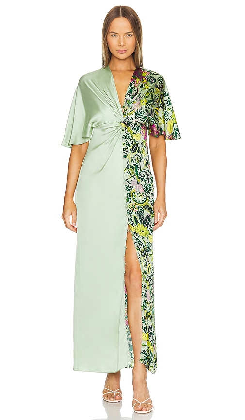 Shop Diane Von Furstenberg Hattie Dress In Garden Paisley Mint