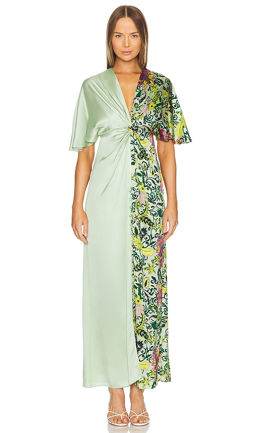 Shop Diane Von Furstenberg Hattie Dress In Garden Paisley Mint