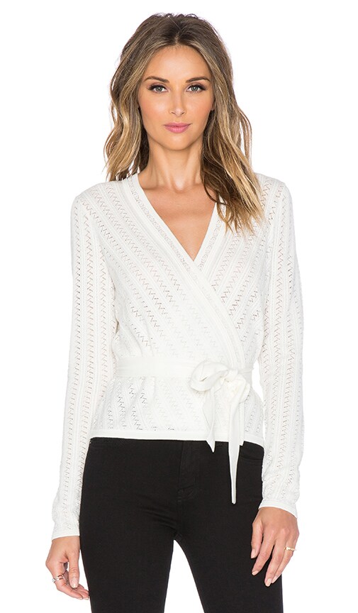 ivory wrap sweater