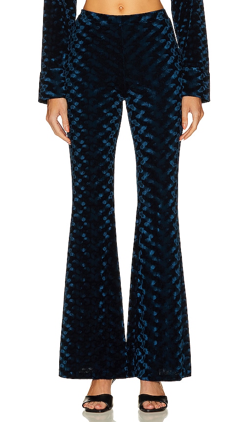 Shop Diane Von Furstenberg Ruthette Pants In Circles Ocean Blue
