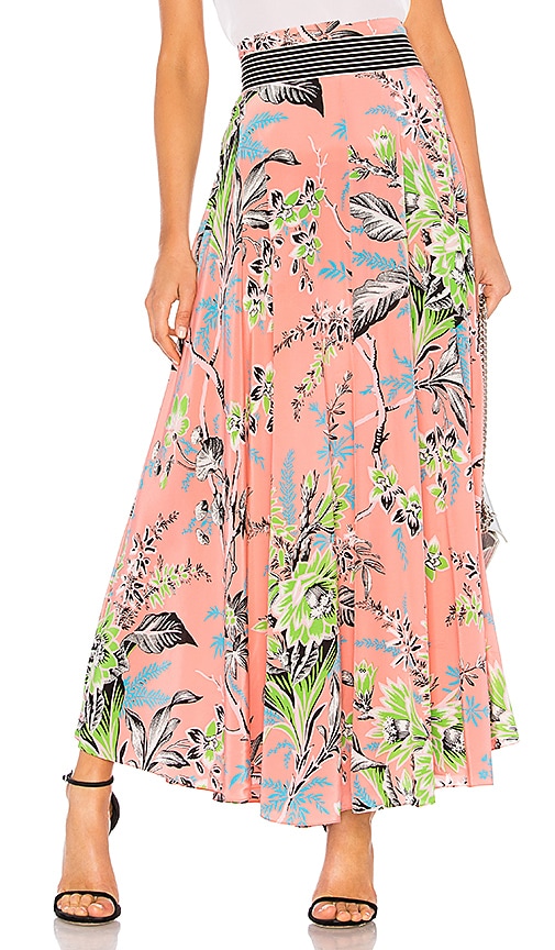 Diane von Furstenberg Draped Maxi Skirt in Avalon Hyacinth | REVOLVE