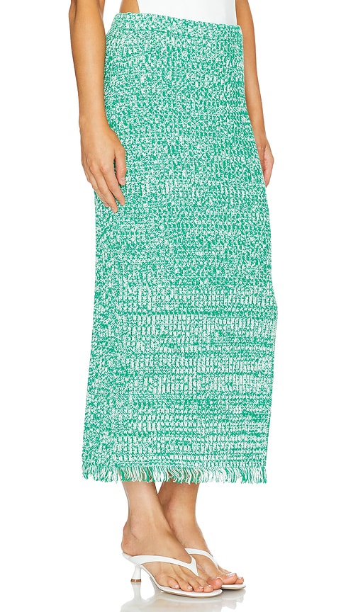 Shop Diane Von Furstenberg Emmie Skirt In Tweed Knit Green