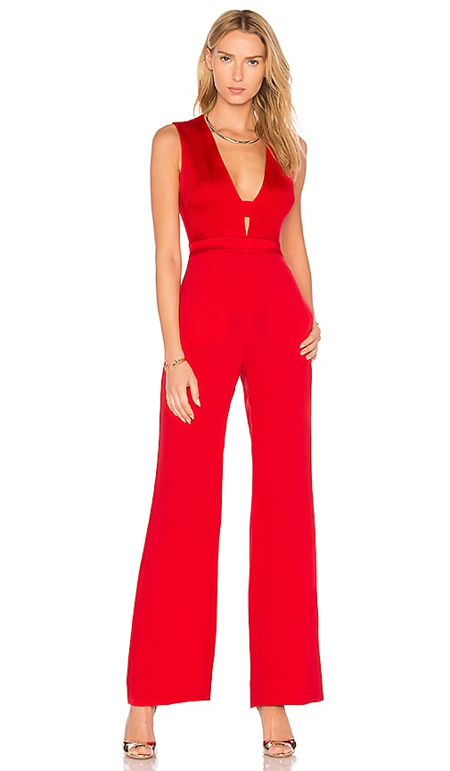 diane von furstenberg red jumpsuit