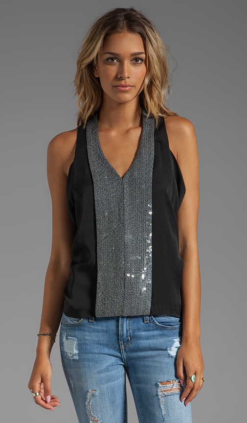 Paisley Menswear Sequin Top