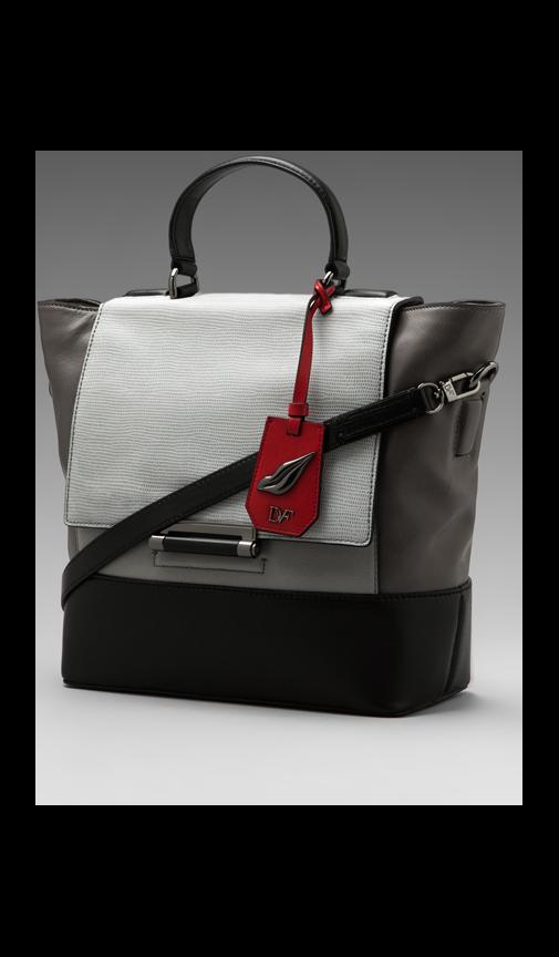 Embossed Lizard Top Handle Bag