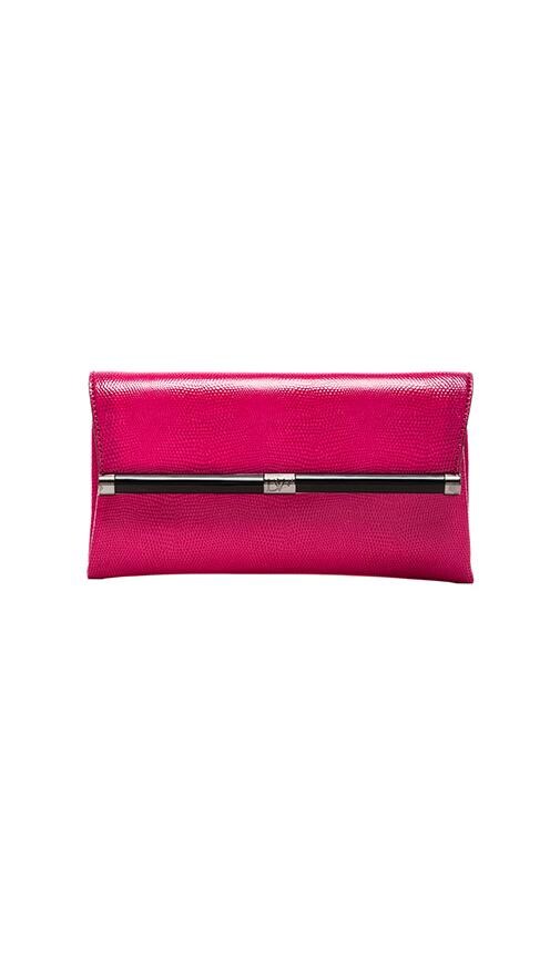 Envelope Embossed Leather Clutch