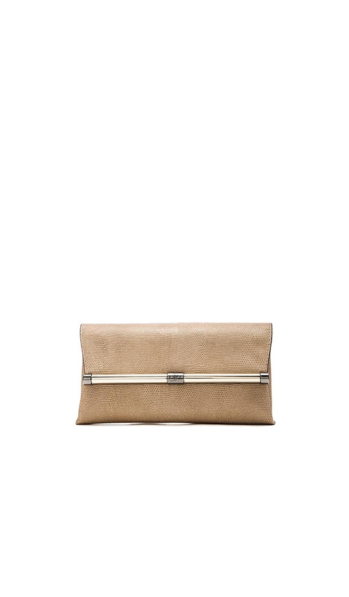 Envelope Embossed Lizard Clutch