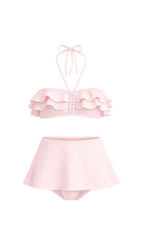 Devon Windsor Lulu 수영복 세트 In Blush Gingham