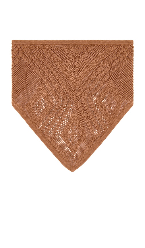  Devon Windsor Crochet Bandana In Brown. 