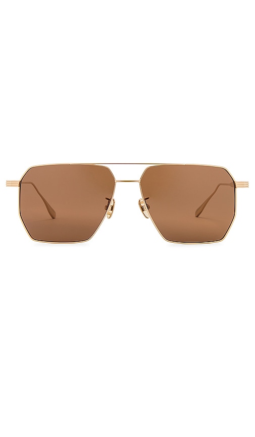 DEVON WINDSOR Indi Sunglasses in Brown & Gold