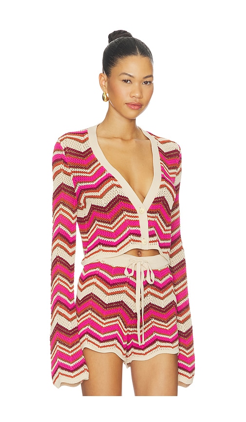  Devon Windsor Kurzer Cardigan Stella In Fuchsia. Größe S. Also In Xs, M, L, Xl. 