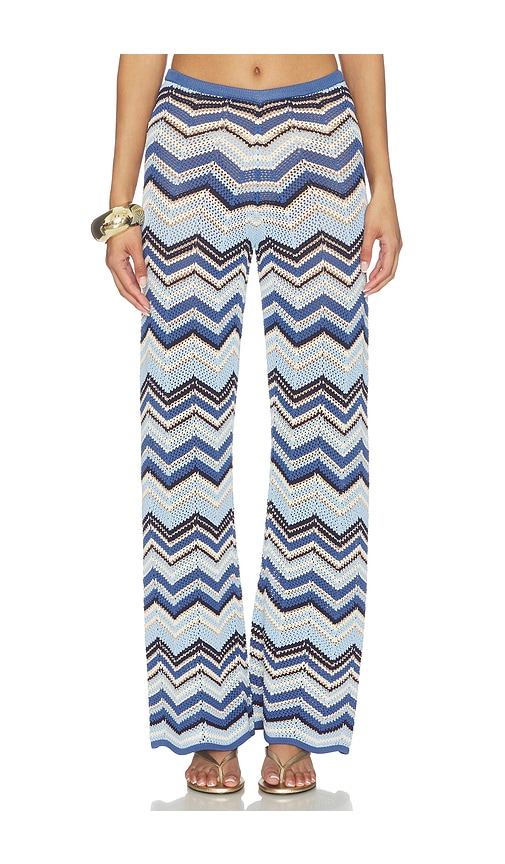 DEVON WINDSOR PANTALON BOOTCUT CIERRA en Blue. Taille L. Also en S, M.