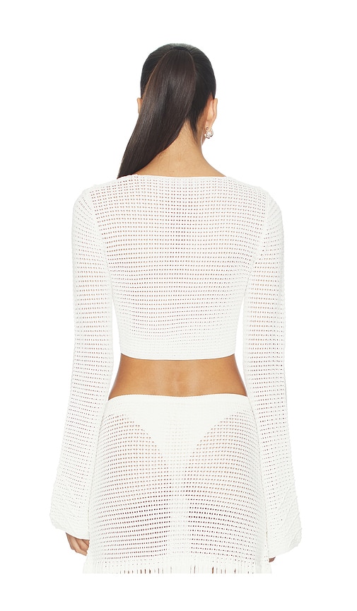  Devon Windsor Erin Longsleeve Top In Ivory. Size S. Also In Xs, M, L. 